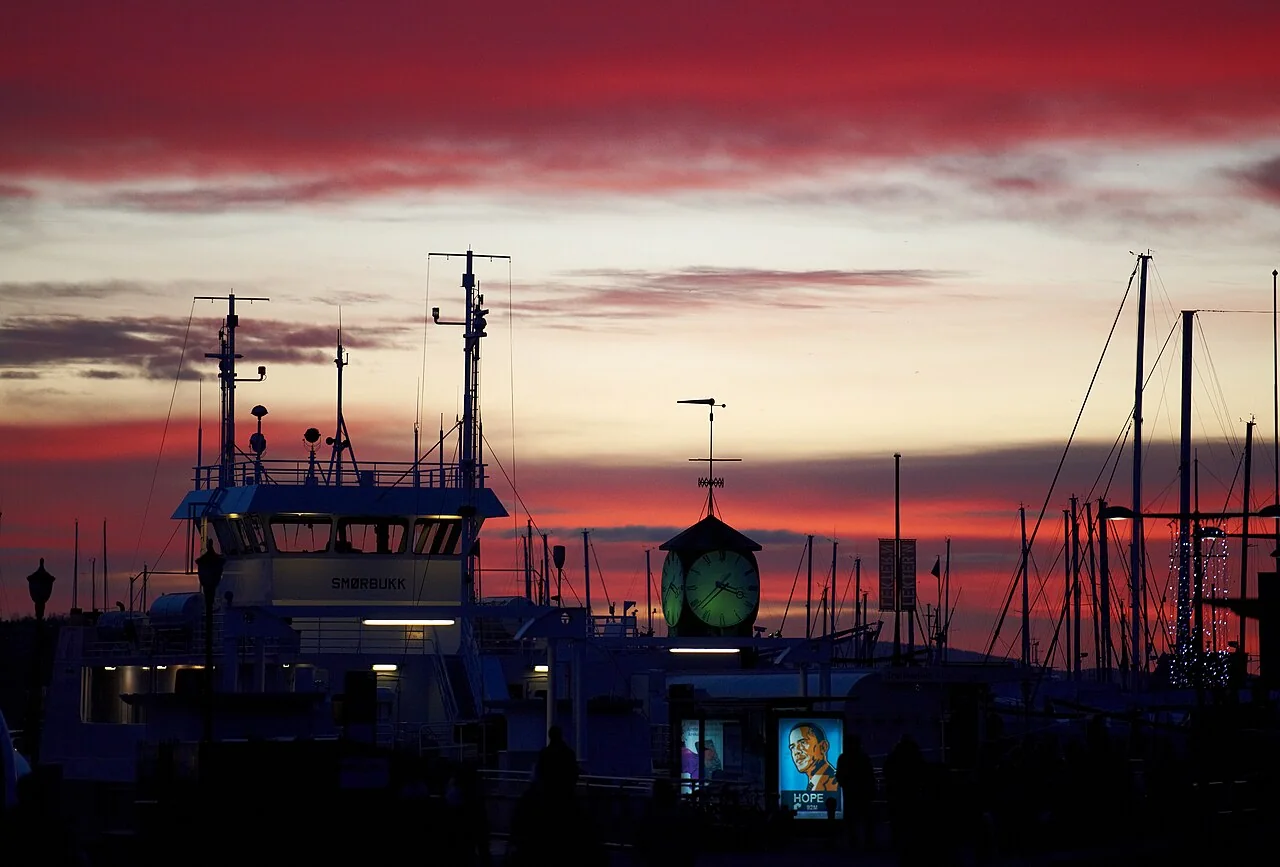 Oslo al atardecer, 2009. Fotografía de contexto de la ciudad donde se realizó el estudio.